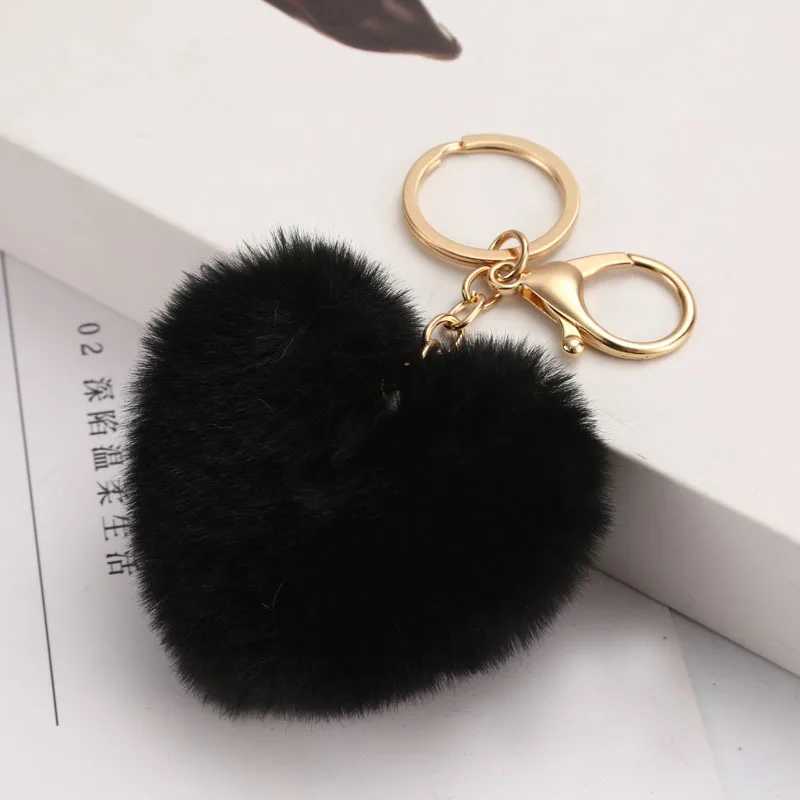 Cute Love Pom Keychain Cute Bobbles Pong Keychain Girl Bag Car Keychain Pendant W250411