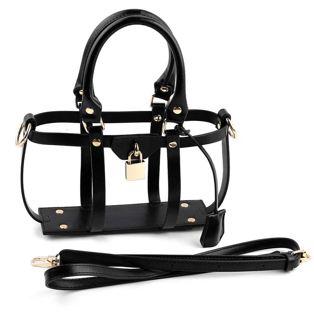 Hollow Tote Messenger Bag Set Leather Encasement Conversion Crossbody Adjustable Shoulder Strap for Women Handbag AccessoriesW251105