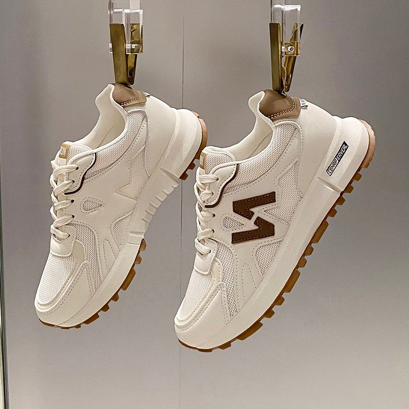 Sneakers Women's Spring Autumn 2025 New Versatile Non-slip Casual Women's Shoes Soft Sole Lightweight Running White Shoes Soft-soled Lightwe