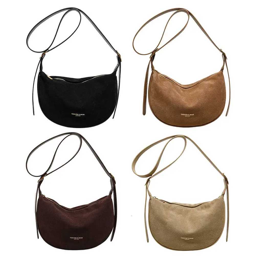 Shoulder Bag For Women Men Adjustable Strap Crossbody Bag Suede With Inner Pocket Hobo Bag Dumpling Bag Makeup Diagonal PackageT251110