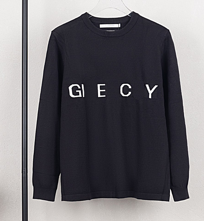 Men's Sweaters Retro Sweater Letters Jacquard Knitted Womens Autumn Winter Loose Slim Casual Round Neck Black Pullovers Top