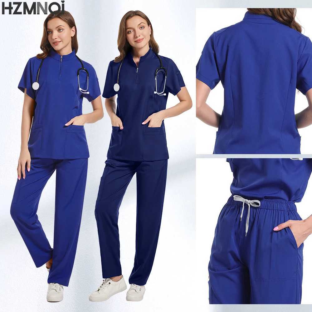 Unisex Medical Uniform Surgical Uniforms Woman Scrub Set Beauty Sn Workwear Clinical Scrubs Tops Pant Doctor Nursing Suit Men X250410