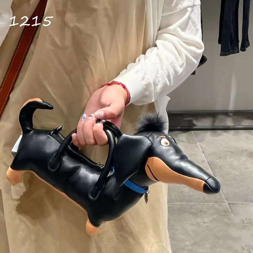 Cartoon Dahund Dog Shape Handbag Women Purses Shoulder Girls Crossbody Designer Ladies Mini Clutch Bag