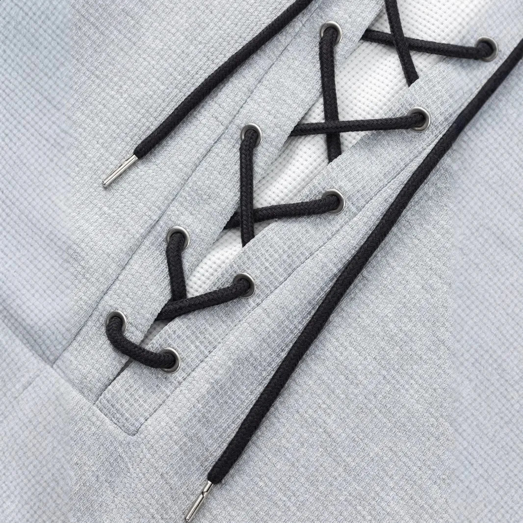 2025 Mens youth daily wear leisure vacation fashion comfortable wear rope short-sleeved T-shirt tracksuit pants two-piece 250411