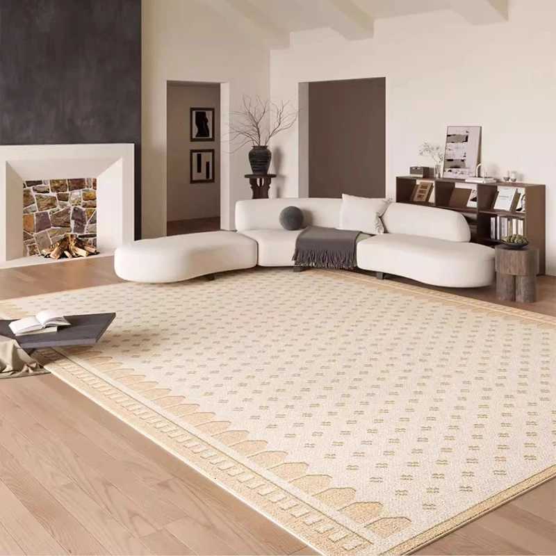 Retro Style Rugs for Bedroom Large Area Living Room Decoration Waterproof Carpet Washable Lounge Floor Mat Anti-slip Bedside Rug Y251110