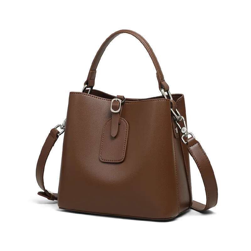 Designer Bag YANATARI Genuine Leather Vintage Shoulder For Women's Handbag Cowhide Crossbody Ladies Bucket Bag