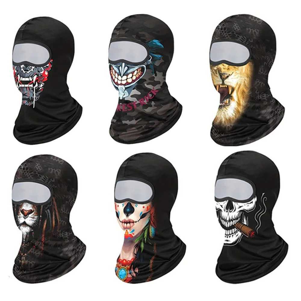 Balaclava Outdoor Cool Sunscreen Motorcycle Face Mask Lycra Moto Biker Wind Cap Mask Stopper Windproof Bicycle Cycling Headgear S251110