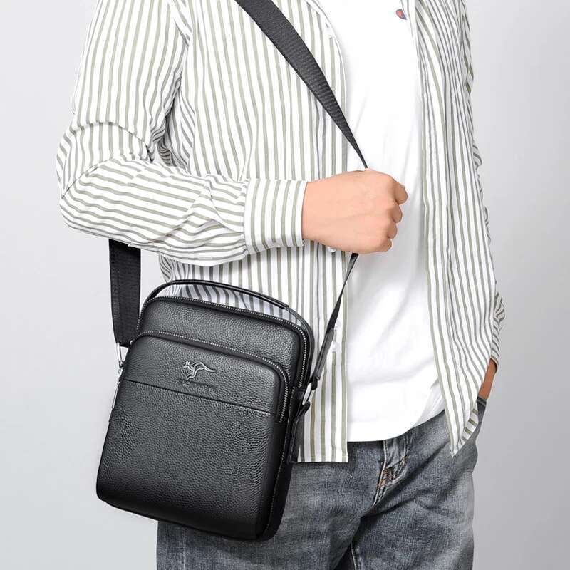 New Business Handbag Genuine Leather Shoulder For Men Messenger Fashion Cowhide Man Crossbody Small Men's Bag