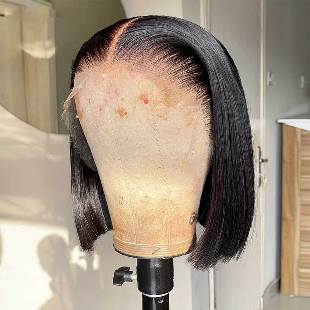 Vietnamese Bone Straight Bob Human Hair Short Wig Hair 13x4 Lace Frontal Bob Wig 100 Human Hair Preplucked Wig 12 14 inch 200T251111