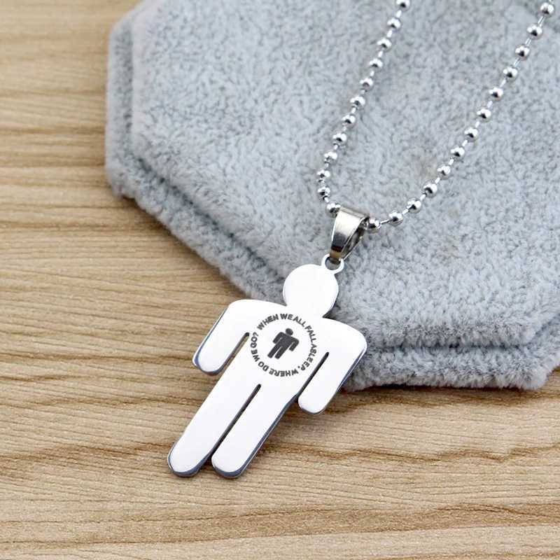 Billie Necklace Hip Hop Style Titanium Steel Pendant Neck Decoration Accessories Fashion Jewelry GiftC250411