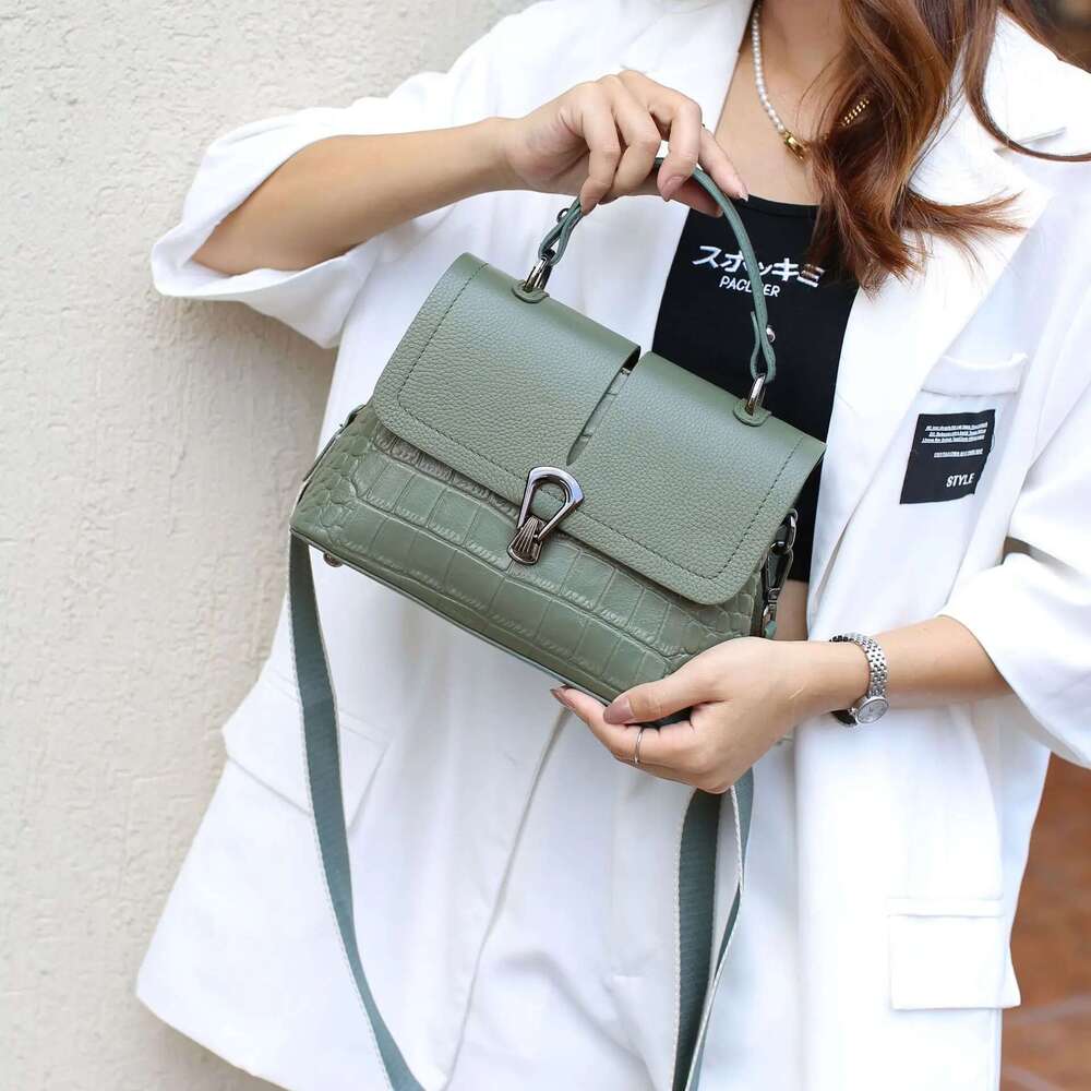 Women's Fashion One Shoulder Bag High Quality New Versatile Fenuine Cow Leather Leisure Crossbody Handbag Casual Tote