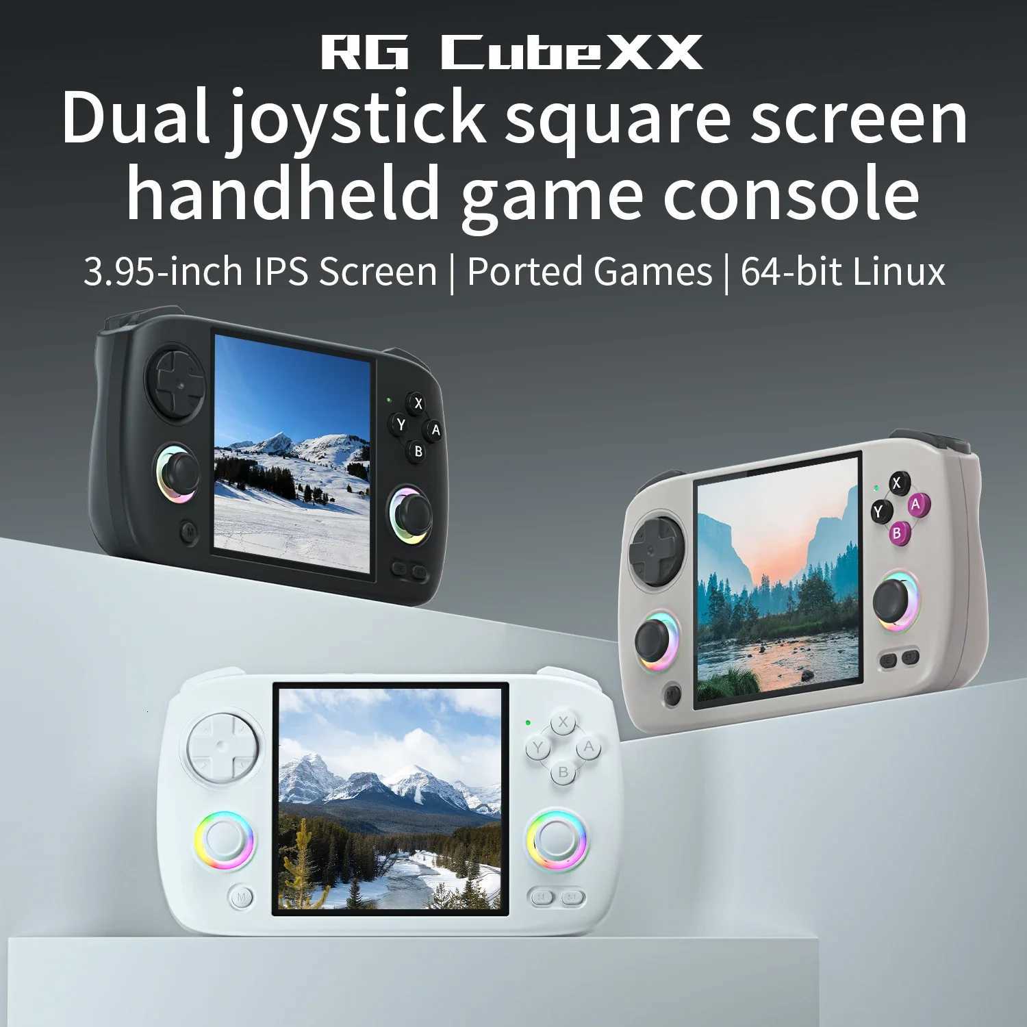 ANBERNIC RG CubeXX RGcubeXX Retro Handheld Games Console Video Game Consoles Linux 395 Inch I Screen P Games Birthday GiftsM251111