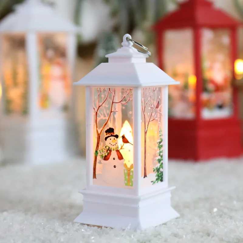 Santa Claus Snowman Lantern Light Merry Christmas Decoration For Home Christmas Tree Ornament Xmas Gifts Navidad 2024 New YearM251111