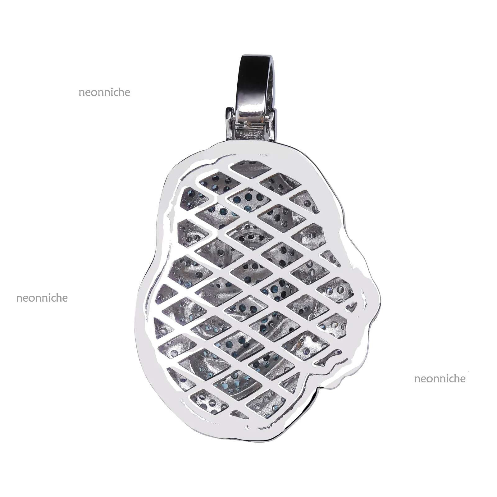 Necklaces TOPGRILLZ ICEDOUT Blueface Benjamin Piece Pendant with Tennis Chain Bg Hip Hop Jewelry Street Culture 230908