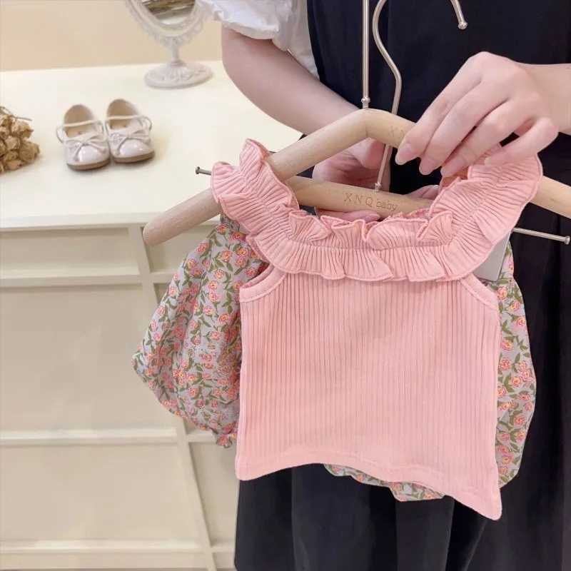 2 pieces/set of new summer baby clothing childrens sleeveless vests childrens clothing baby fashion clothingXJ250410