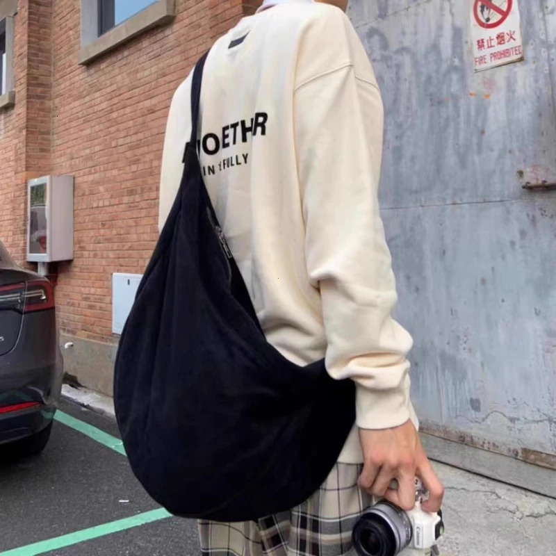 Retro Autumn and Winter Dumpling Bag Shoulder Unisex Handbag Large Capacity Canvas Harajuku Idle Sle Tote Bags for Women 251110