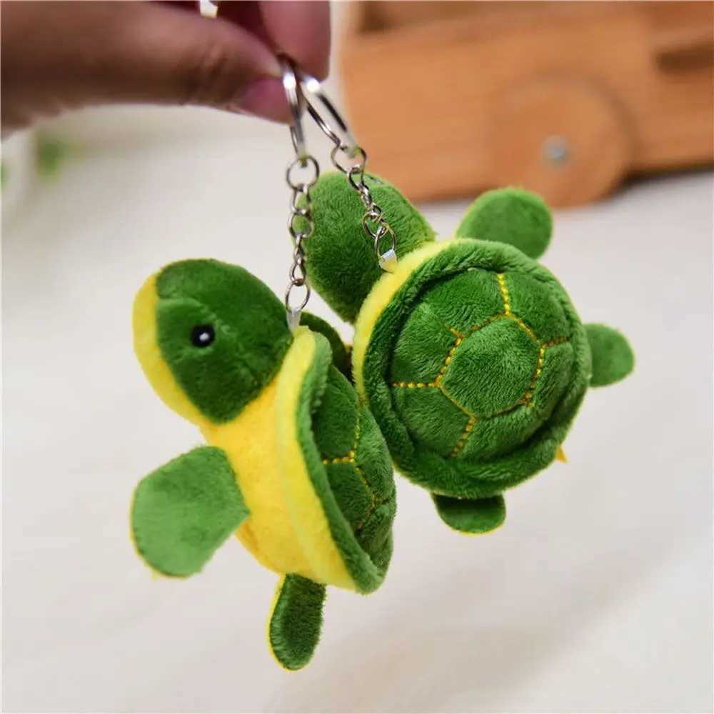 Tortoise keychain cute animal cartoon key pendant decoration soft filled plush toy key ring turtle car bag pendant W250411