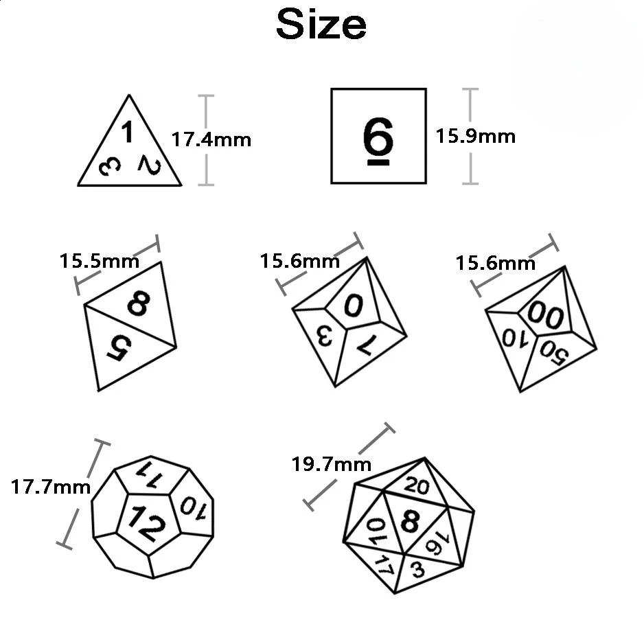 Dice Games Polyhedral Dice Set High Quality Mixed Dice Set Multiple Sytles With Velvet Bag For DND Game RPG Board Game 250403