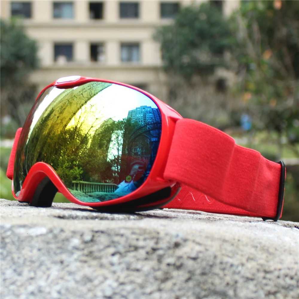 Kids Ski Goggles with Graced Lens and Case Set for Children UV400 Anti-fog Glasses Girls Boys Snowboard Goggles K251110