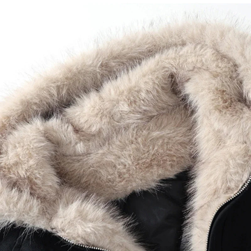 Winter Fur Collar Hooded Parkas Men Padded Puffer Coat Man Thicken Warm Parkas Outwear Streetwear Harajuku Oversized Jacket 251106