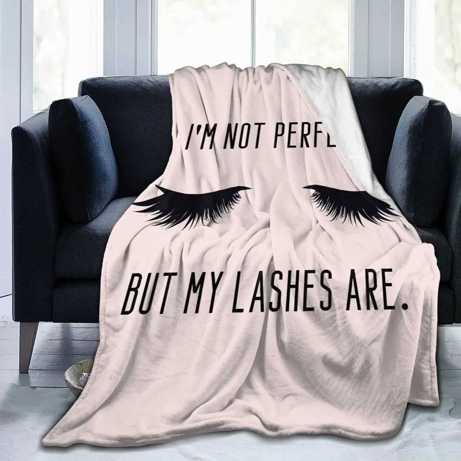 Eyelash Blanket Flannel Winter Open And Closed Eyes Multifunction Lightweight Throw for Bedding Travel Rug Piece Queen C251111