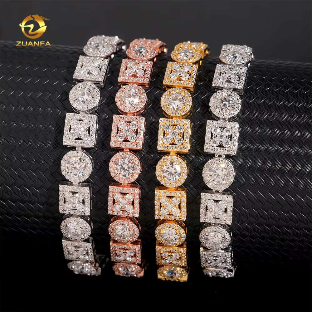 Factory Direct High Quality Moissanite Jewelry 925 Silver Fashion Women Iced Out Diamond Bracelet