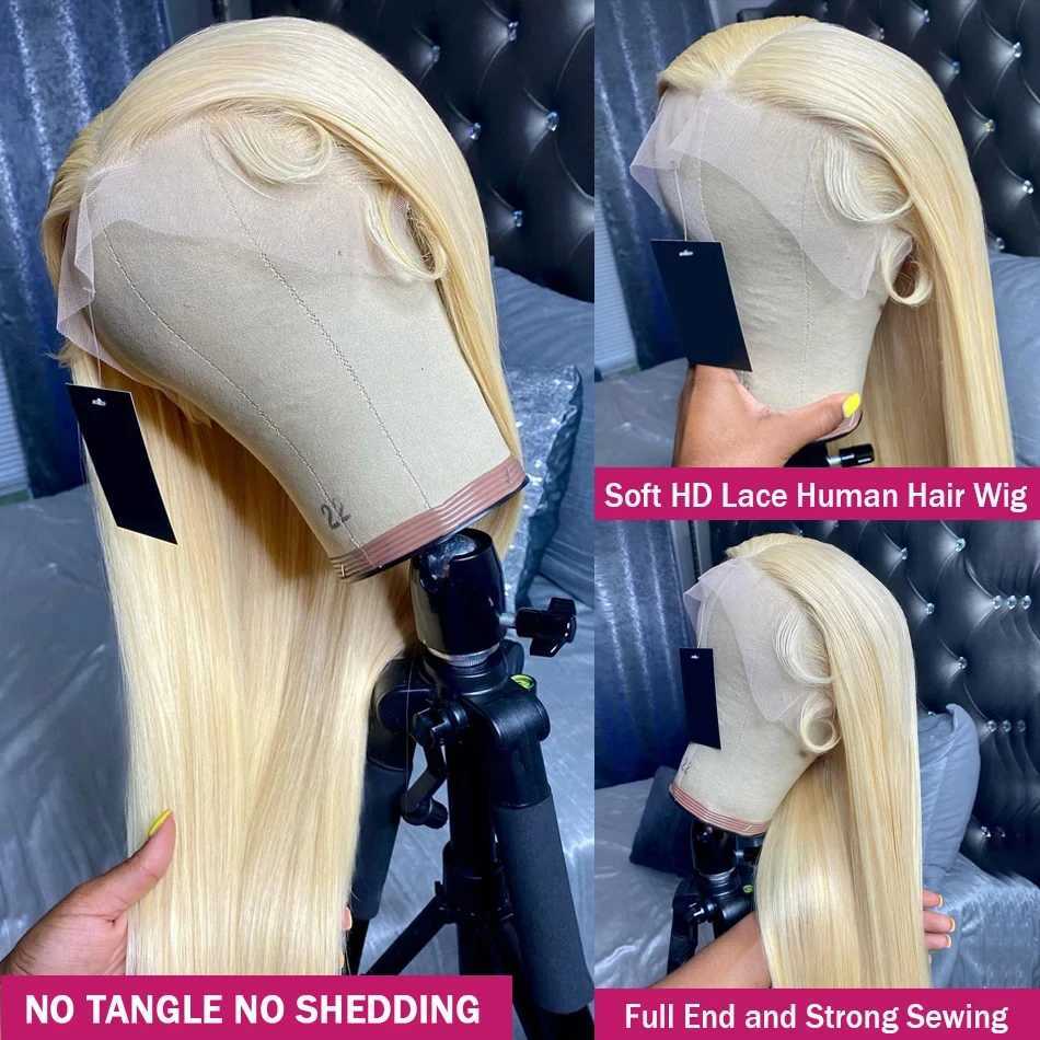 30 Inch 250 Density 613 Hd Lace Frontal Wig 13x6 13x4 Blonde Lace Front Wig Brazilian Straight 100 human hair Wig For WomenT251111