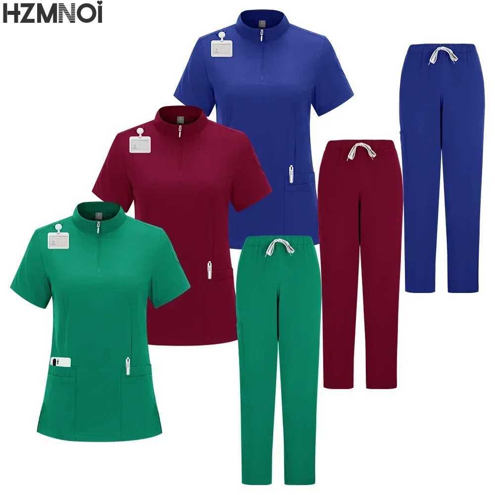Unisex Medical Uniform Surgical Uniforms Woman Scrub Set Beauty Sn Workwear Clinical Scrubs Tops Pant Doctor Nursing Suit Men X250410