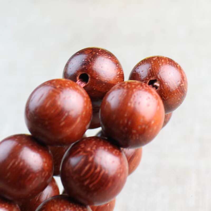 108 Redwood Buddha Ethnic Style Red Prayer Bead Bracelet