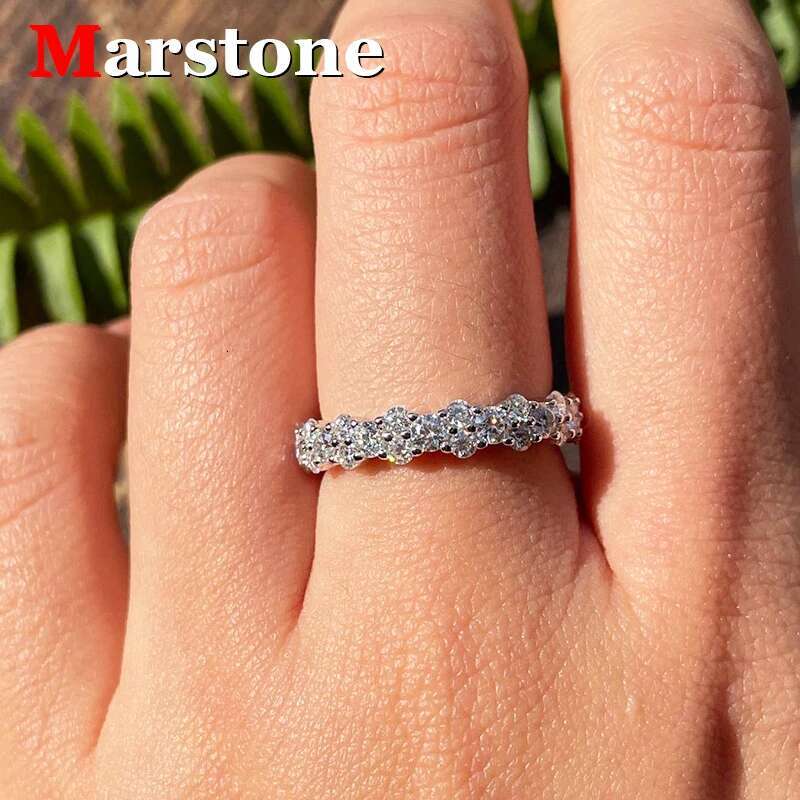 Full Moissanite Diamond D Color Emerald Princess Womens Ring S925 Sterling Sliver 18K White Gold Rings Fine Jewelry for Women