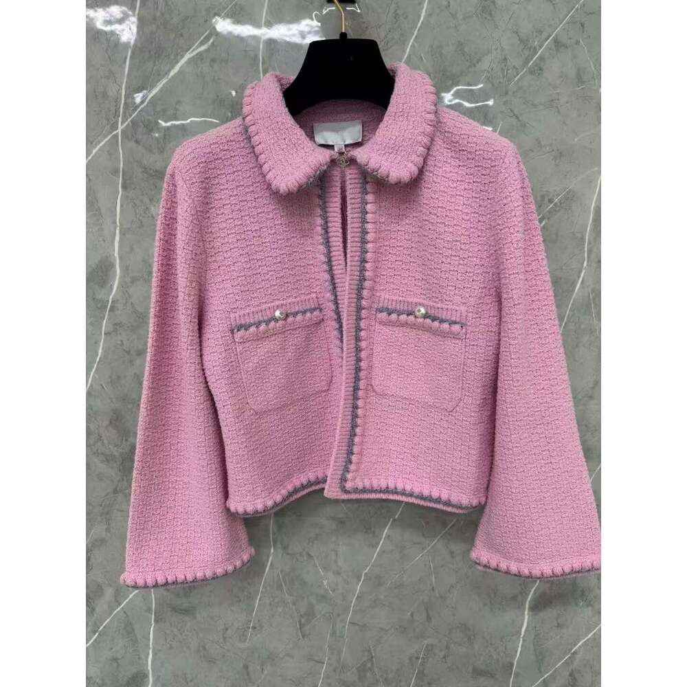 Designer clothing No, early autumn new item, Nanyou Gaoding Cha, small fragrance style, glitter round neck short jacket, women's pink