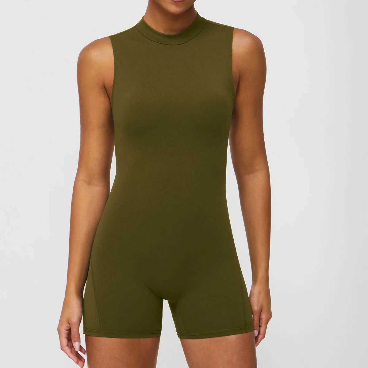Lo Short sports jumpsuit womens sportswear with bar 2025 gym top womens fitness yoga suitW250411