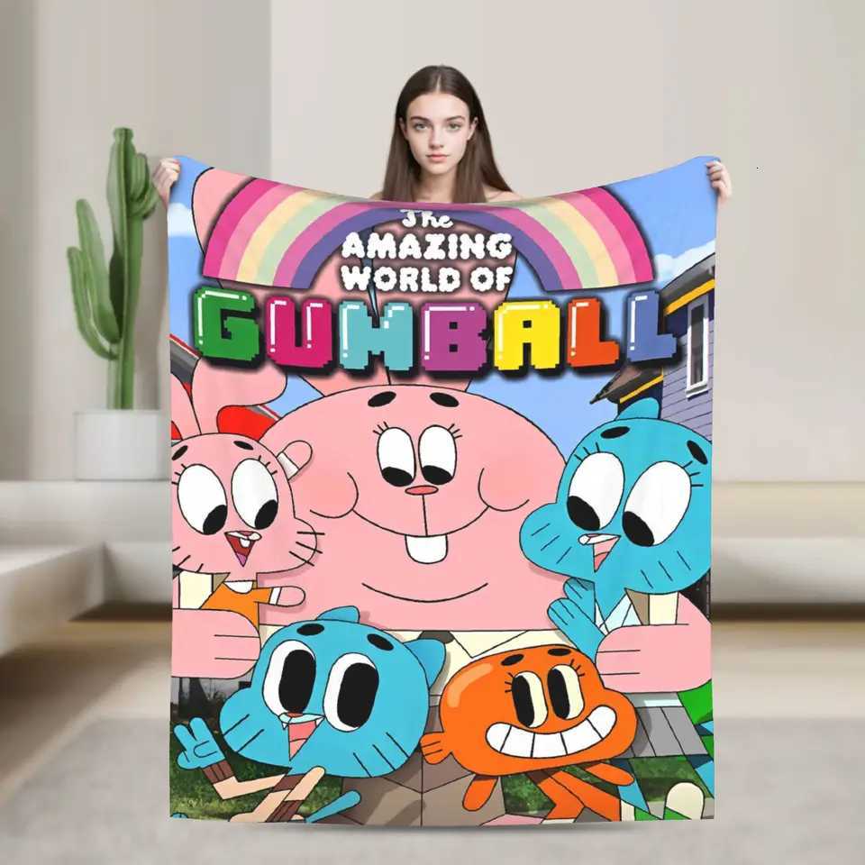 The Amazing World Of Gumballs Soft Warm Blanket Child Plush Throw Blanket Pattern Couch Chair Flannel Bedspread Sofa Bed Cover C251111