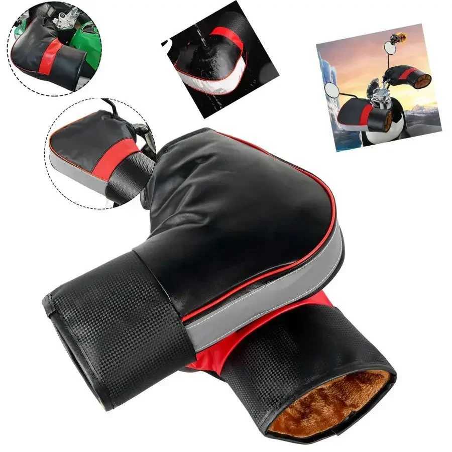 Motorcycle Handlebar Muffs Thick Warm Rainproof Windproof Hand Protector Cover Grip For Winter Riding Commute Gear S25118