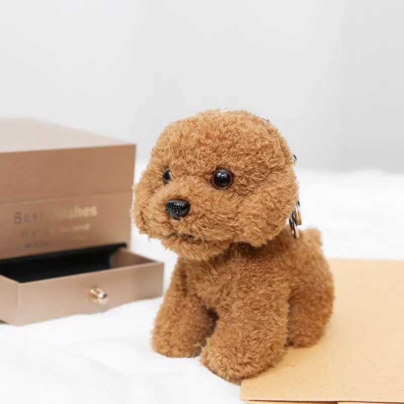 Cute Teddy Dog Plush Keychain Small Pendant Childrens Toy Backpack Hanging with Animals Christmas Gifts W250411