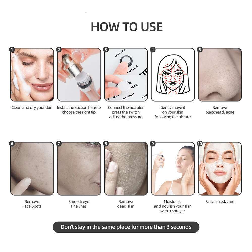 Professional Dia Microdermabrasion For Facial Peeg Skin Care Blackhead Removel Water Spray Exfoliation Hine