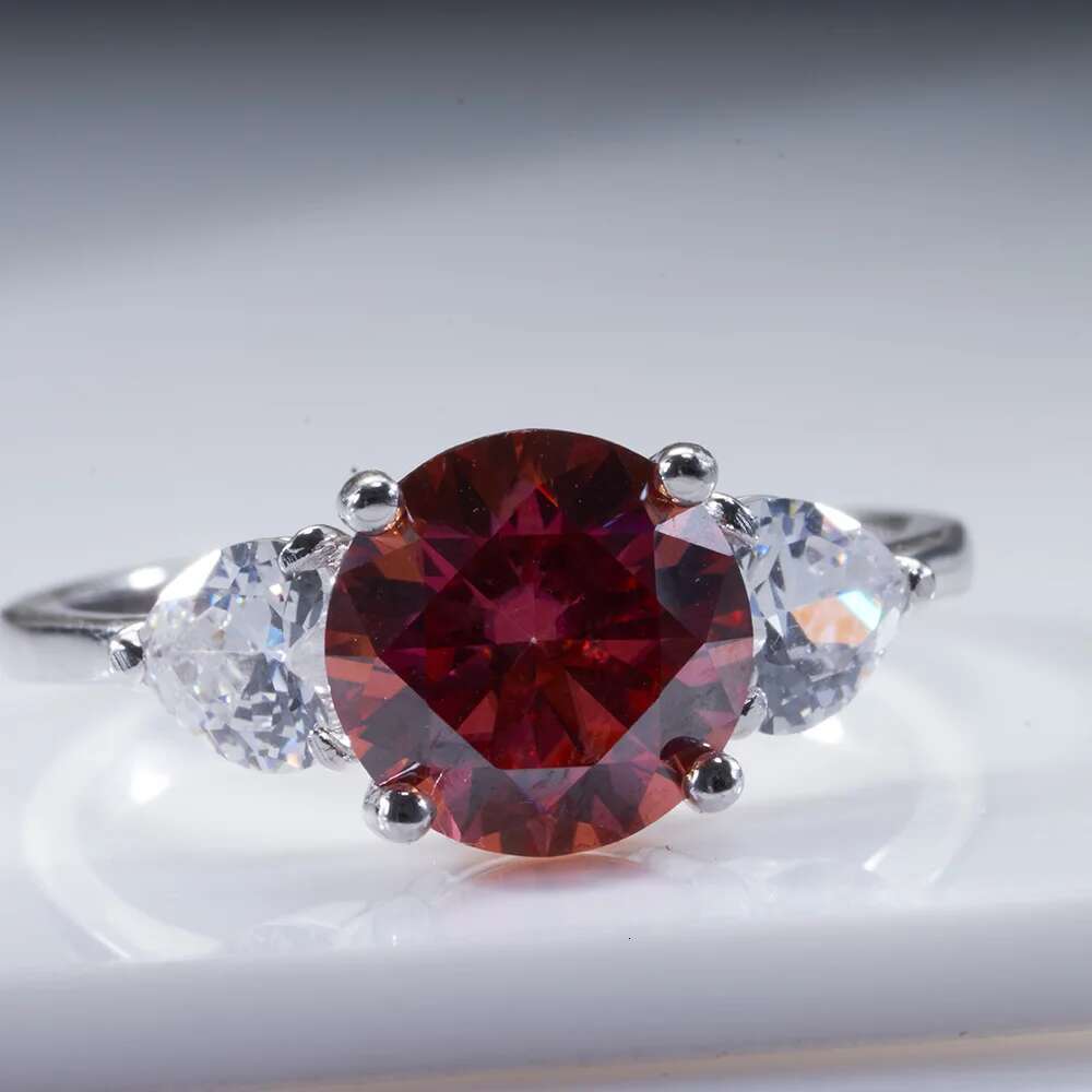 3CT Moissanite Womens Ring Color Four-Claw Classic 925 Sterling Silver Luxury Jewelry Moissanite Diamond Rings for Women