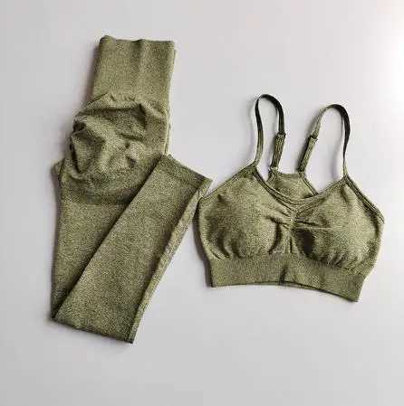 Womens sportswear fitness yoga set sportswear exercise bra+waist and long leg gym clothing seamless sportswearW250411