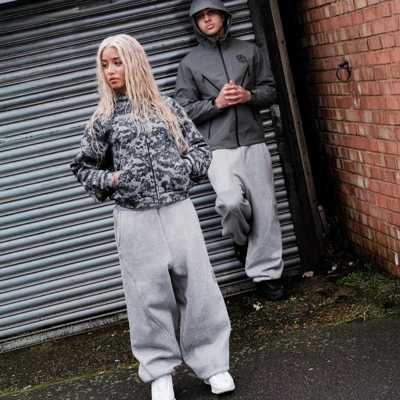 Y2K Trendy Joggers Street Retro Straight Seam Embroidered Unisex Sports Pants Hip Hop Harajuku Super Fit Casual PantsXJ250410
