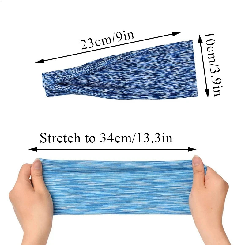 6pcs Sweatband for Men Women Elastic Sport Hairbands Head Band Yoga Headbands Headwear Headwrap Sports Workout Hair Accessories 250410
