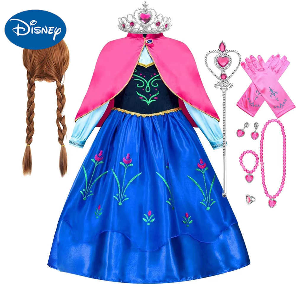 Disney Childrens Snow Queen Dress Princess Dress Childrens Girls Fancy Birthday Party Dress Princess Dress Carnival Party Childrens DressXJ250411