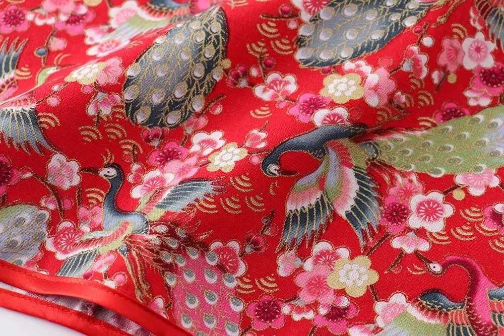 Summer dress girls cheongsam fashionable red dress girls dress childrens traditional Chinese clothing casual childrens cheongsam vestXJ250410