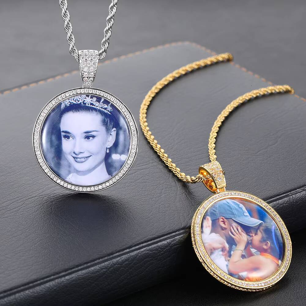 Hip Hop Personalized Picture Custom Pendant Charm Iced Out Gold Plated Custom Pendant