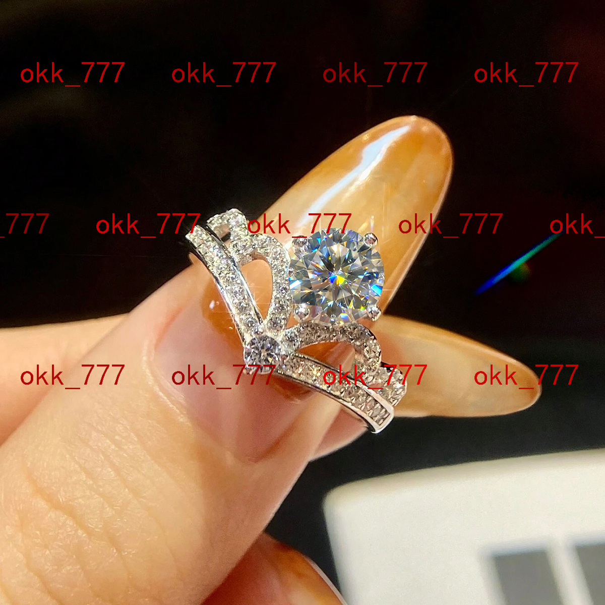 Wholesale Pure S925 Sterling Silver Gra Diamond Moissanite Ring Wedding Fine Jewelry for Women