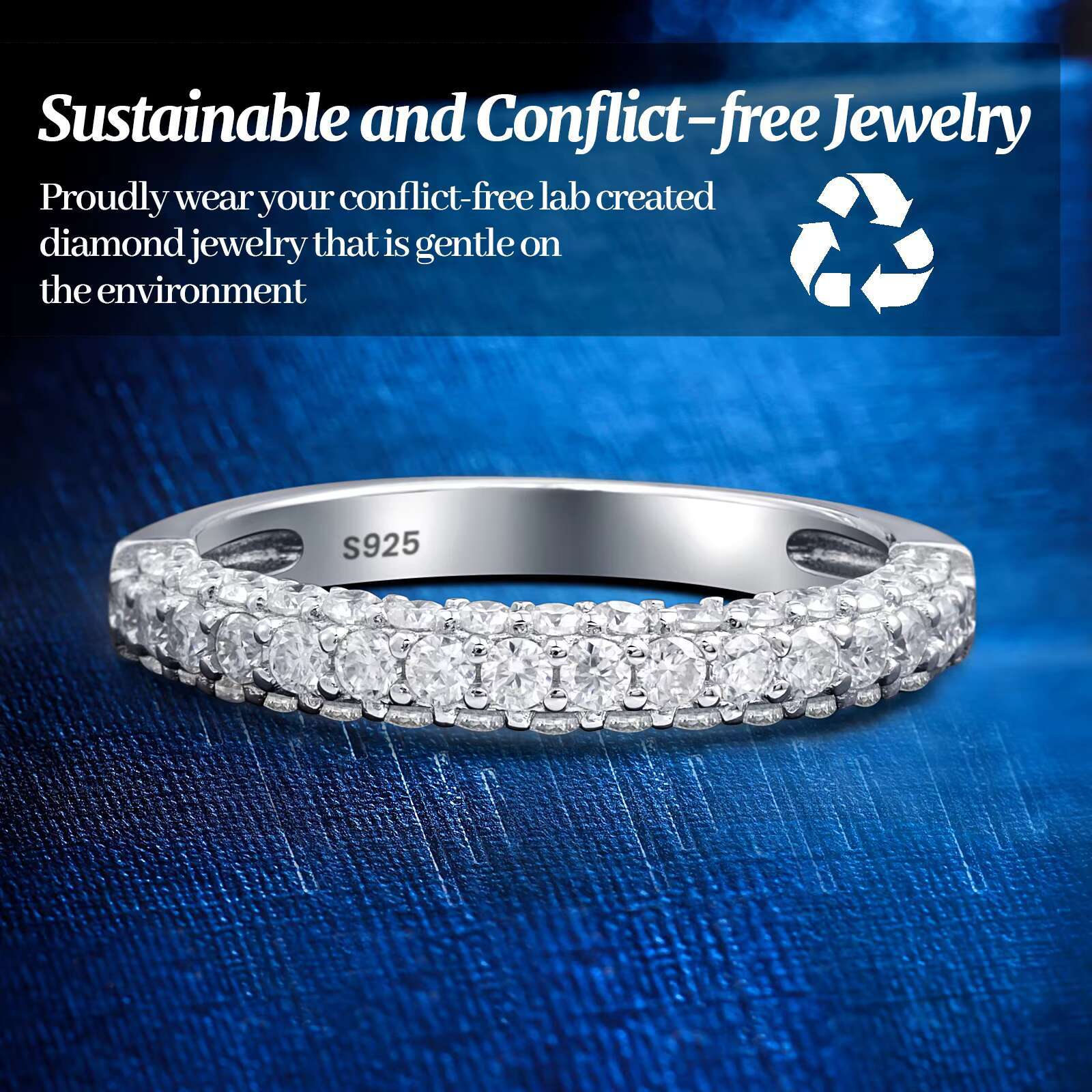 Wholesale Moissanite Band Ring Engagement Ring and Wedding Band Moissanite Engagement Ring Diamond