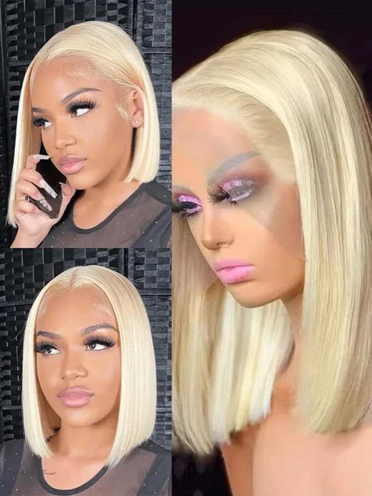 13x4 13x6 613 HD Blonde Bob Hair Wig Human Hair Lace Frontal Wig Brazilian Straight Bob Wig Lace Front Human Hair Wigs For WomenT251111