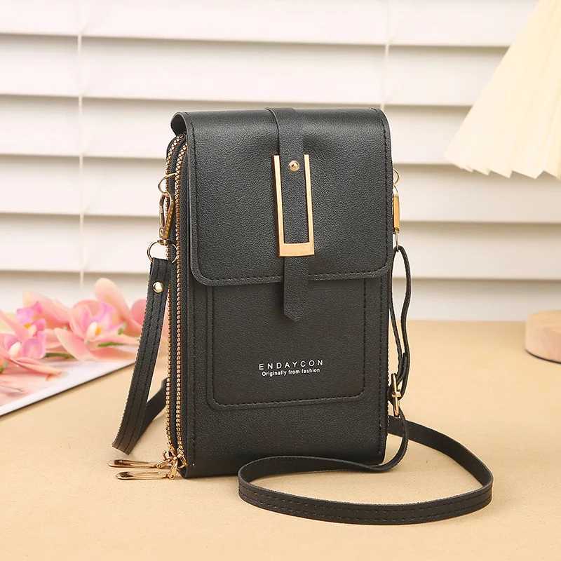 New transparent touchscreen phone bag trend simple crossbody small bag phone womens bag change bag vertical designT251110