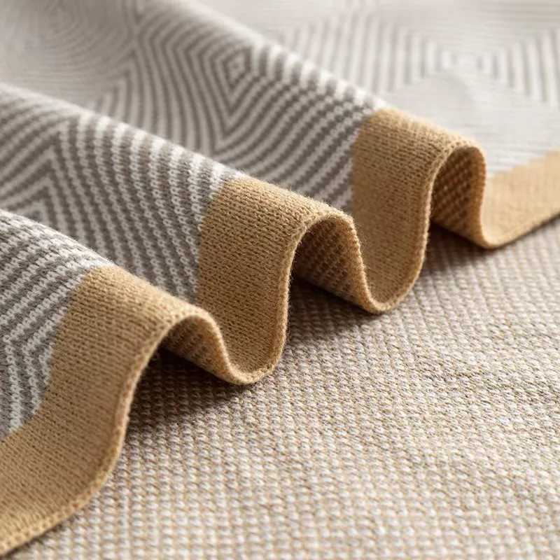 2025 new blanket living room nap sofa blanket bedside towel office aviation blanket paper pattern fish bone pattern C251111