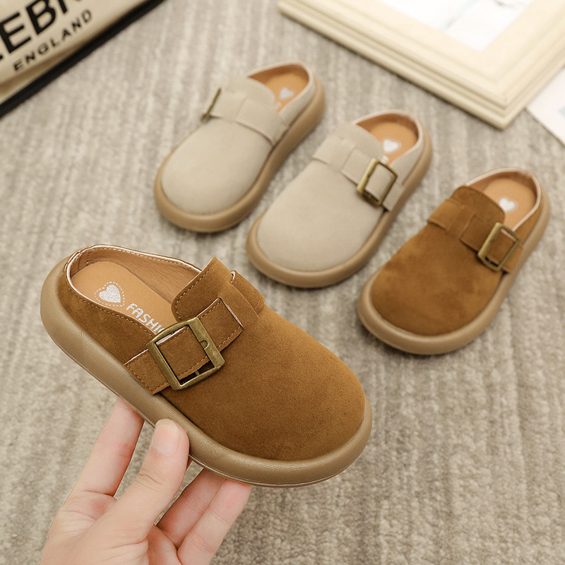 Fashion Toddler Slippers for Kids Home Simple Non-slip Versatile Kidszworld Boys Kids Mules Shoes Flats Causal Girls Children Slippers Brown Beige Siz
