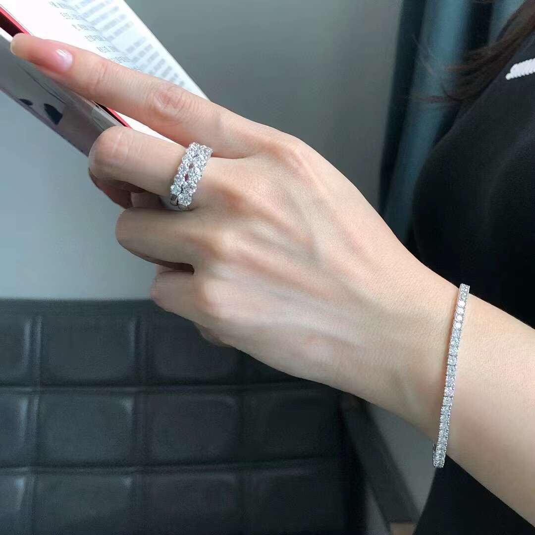 Custom Wholesale Classic 18K Gold 925 Sterling Silver Bracelet Pulseras Lab Grown Diamonds CVD Fine Jewelry GIA Certified